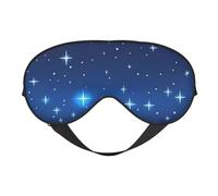 Máscaras para los ojos, máscara para dormir ajustable, cubierta para los ojos, cubierta para sombra para dormir, trabajo por turnos,Patrón de estrella azul