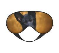 Máscaras para los ojos, máscara para dormir ajustable, cubierta para los ojos, cubierta para sombra para dormir, trabajo por turnos,Perro pastor alemán negro impreso