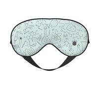 Máscaras para los ojos, máscara para dormir ajustable, cubierta para los ojos, cubierta para sombra para dormir, trabajo por turnos,Impresión de química Impreso
