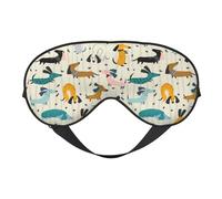 Máscaras para los ojos, máscara para dormir ajustable, cubierta para los ojos, cubierta para sombra para dormir, trabajo por turnos,Perro Caliente Perro Salchicha