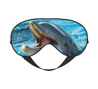 Máscaras para los ojos, máscara para dormir ajustable, cubierta para los ojos, cubierta para sombra para dormir, trabajo por turnos,Precioso delfín impreso.