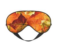Máscaras para los ojos, máscara para dormir ajustable, cubierta para los ojos, cubierta para sombra para dormir, trabajo por turnos,Hermosas hojas de otoño