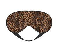 Máscaras para los ojos, máscara para dormir ajustable, cubierta para los ojos, cubierta para sombra para dormir, trabajo por turnos,Estampado animal leopardo marrón