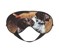 Máscaras para los ojos, máscara para dormir ajustable, cubierta para los ojos, cubierta para sombra para dormir, trabajo por turnos,Caída del perro braco alemán de pelo corto