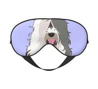 Máscaras para los ojos, máscara para dormir ajustable, cubierta para los ojos, cubierta para sombra para dormir, trabajo por turnos,Viejo perro pastor inglés