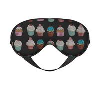 Máscaras para los ojos, máscara para dormir ajustable, cubierta para los ojos, cubierta para sombra para dormir, trabajo por turnos,Cupcakes Originales