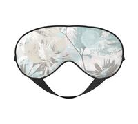 Máscaras para los ojos, máscara para dormir ajustable, cubierta para los ojos, cubierta para sombra para dormir, trabajo por turnos,Hojas gris menta