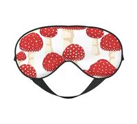 Máscaras para los ojos, máscara para dormir ajustable, cubierta para los ojos, cubierta para sombra para dormir, trabajo por turnos,Patrón de hongos rojos agárico de mosca