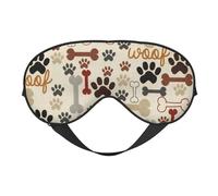 Máscaras para los ojos, máscara para dormir ajustable, cubierta para los ojos, cubierta para sombra para dormir, trabajo por turnos,Patas y huesos de perro