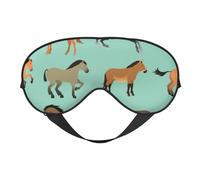 Máscaras para los ojos, máscara para dormir ajustable, cubierta para los ojos, cubierta para sombra para dormir, trabajo por turnos,Patrón Sin Fisuras Con Caballos En Estilo Plano