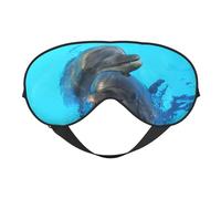 Máscaras para los ojos, máscara para dormir ajustable, cubierta para los ojos, cubierta para sombra para dormir, trabajo por turnos,Delfines con cara sonriente estampados