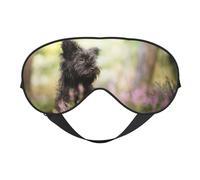 Máscaras para los ojos, máscara para dormir ajustable, cubierta para los ojos, cubierta para sombra para dormir, trabajo por turnos,Affenpinscher Césped Perros Negros Monkey Terrier