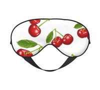 Máscaras para los ojos, máscara para dormir ajustable, cubierta para los ojos, cubierta para sombra para dormir, trabajo por turnos,Patrón de cereza