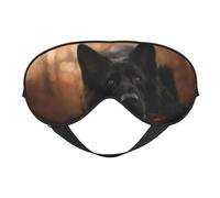 Máscaras para los ojos, máscara para dormir ajustable, cubierta para los ojos, cubierta para sombra para dormir, trabajo por turnos,Pastor Alemán Negro Bokeh Otoño Alemán