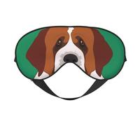 Máscaras para los ojos, máscara para dormir ajustable, cubierta para los ojos, cubierta para sombra para dormir, trabajo por turnos,Perro San Bernardo