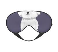 Máscaras para los ojos, máscara para dormir ajustable, cubierta para los ojos, cubierta para sombra para dormir, trabajo por turnos,Perro Bichón Frisé Blanco