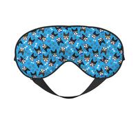 Máscaras para los ojos, máscara para dormir ajustable, cubierta para los ojos, cubierta para sombra para dormir, trabajo por turnos,Perro Boston Terrier Amante Perros retro divertidos