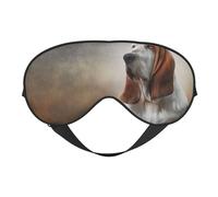 Máscaras para los ojos, máscara para dormir ajustable, cubierta para los ojos, cubierta para sombra para dormir, trabajo por turnos,Perro Basset Hound