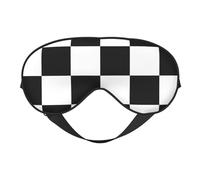 Máscaras para los ojos, máscara para dormir ajustable, cubierta para los ojos, cubierta para sombra para dormir, trabajo por turnos,Carreras de bandera a cuadros