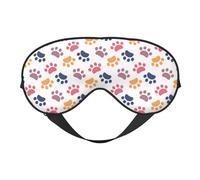 Máscaras para los ojos, máscara para dormir ajustable, cubierta para los ojos, cubierta para sombra para dormir, trabajo por turnos,Huella Animal Con Patrón De Pata En Un Blanco