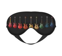 Máscaras para los ojos, máscara para dormir ajustable, cubierta para los ojos, cubierta para sombra para dormir, trabajo por turnos,Guitarra Colorida Música