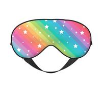 Máscaras para los ojos, máscara para dormir ajustable, cubierta para los ojos, cubierta para sombra para dormir, trabajo por turnos,Líneas coloridas y estrella divertida