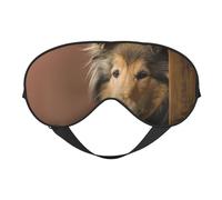 Máscaras para los ojos, máscara para dormir ajustable, cubierta para los ojos, cubierta para sombra para dormir, trabajo por turnos,Rough Collie Lassie Perros Perros Grandes Y Esponjosos Mascotas