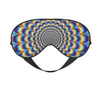 Máscaras para los ojos, máscara para dormir ajustable, cubierta para los ojos, cubierta para sombra para dormir, trabajo por turnos,Gif de ilusión óptica en espiral