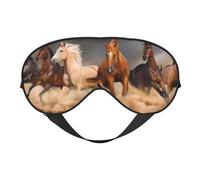 Máscaras para los ojos, máscara para dormir ajustable, cubierta para los ojos, cubierta para sombra para dormir, trabajo por turnos,caballo corriendo