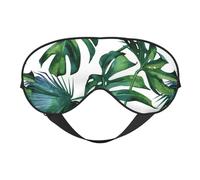 Máscaras para los ojos, máscara para dormir ajustable, cubierta para los ojos, cubierta para sombra para dormir, trabajo por turnos,Hojas de palmeras tropicales
