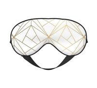 Máscaras para los ojos, máscara para dormir ajustable, cubierta para los ojos, cubierta para sombra para dormir, trabajo por turnos,Patrón geométrico dorado con brillo blanco
