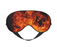 Máscaras para los ojos, máscara para dormir ajustable, cubierta para los ojos, cubierta para sombra para dormir, trabajo por turnos,Patrón de diseño de quemadura de fuego