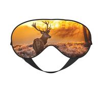 Máscaras para los ojos, máscara para dormir ajustable, cubierta para los ojos, cubierta para sombra para dormir, trabajo por turnos,Ciervo alce