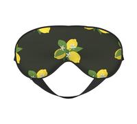 Máscaras para los ojos, máscara para dormir ajustable, cubierta para los ojos, cubierta para sombra para dormir, trabajo por turnos,Ramo De Limón Con Rama Y Lirios Negro