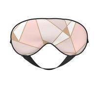 Máscaras para los ojos, máscara para dormir ajustable, cubierta para los ojos, cubierta para sombra para dormir, trabajo por turnos,Papel pintado geométrico oro rosa