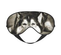 Máscaras para los ojos, máscara para dormir ajustable, cubierta para los ojos, cubierta para sombra para dormir, trabajo por turnos,Husky siberiano