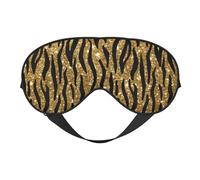 Máscaras para los ojos, máscara para dormir ajustable, cubierta para los ojos, cubierta para sombra para dormir, trabajo por turnos,Estampado animal con purpurina dorada