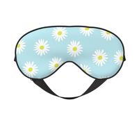 Máscaras para los ojos, máscara para dormir ajustable, cubierta para los ojos, cubierta para sombra para dormir, trabajo por turnos,Linda Margarita Flor Florales Azul