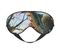 Máscaras para los ojos, máscara para dormir ajustable, cubierta para los ojos, cubierta para sombra para dormir, trabajo por turnos,Pez volador de cártamo estampado