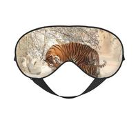 Máscaras para los ojos, máscara para dormir ajustable, cubierta para los ojos, cubierta para sombra para dormir, trabajo por turnos,Tigre Bebé Familia De Tigres Joven