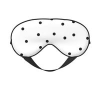 Máscaras para los ojos, máscara para dormir ajustable, cubierta para los ojos, cubierta para sombra para dormir, trabajo por turnos,Patrón De Puntos Estampado En Blanco Y Negro