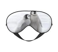 Máscaras para los ojos, máscara para dormir ajustable, cubierta para los ojos, cubierta para sombra para dormir, trabajo por turnos,dos pingüinos