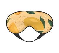 Máscaras para los ojos, máscara para dormir ajustable, cubierta para los ojos, cubierta para sombra para dormir, trabajo por turnos,Patrón De Frutas De Mango Y Hojas