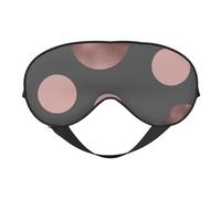 Máscaras para los ojos, máscara para dormir ajustable, cubierta para los ojos, cubierta para sombra para dormir, trabajo por turnos,Elegantes círculos negros de color rosa rubor en oro rosa falso