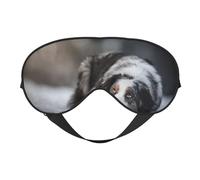 Máscaras para los ojos, máscara para dormir ajustable, cubierta para los ojos, cubierta para sombra para dormir, trabajo por turnos,Pastor Australiano Invierno Blanco Nieve Perros Grises