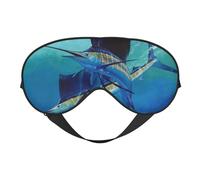 Máscaras para los ojos, máscara para dormir ajustable, cubierta para los ojos, cubierta para sombra para dormir, trabajo por turnos,Grupo de peces espada buscando alimento