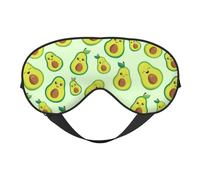 Máscaras para los ojos, máscara para dormir ajustable, cubierta para los ojos, cubierta para sombra para dormir, trabajo por turnos,Lindo aguacate impreso.