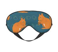 Máscaras para los ojos, máscara para dormir ajustable, cubierta para los ojos, cubierta para sombra para dormir, trabajo por turnos,Lindo patrón animal ardilla