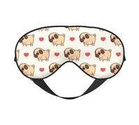 Máscaras para los ojos, máscara para dormir ajustable, cubierta para los ojos, cubierta para sombra para dormir, trabajo por turnos,Puglie Pug