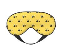 Máscaras para los ojos, máscara para dormir ajustable, cubierta para los ojos, cubierta para sombra para dormir, trabajo por turnos,Estampado amarillo abejorro